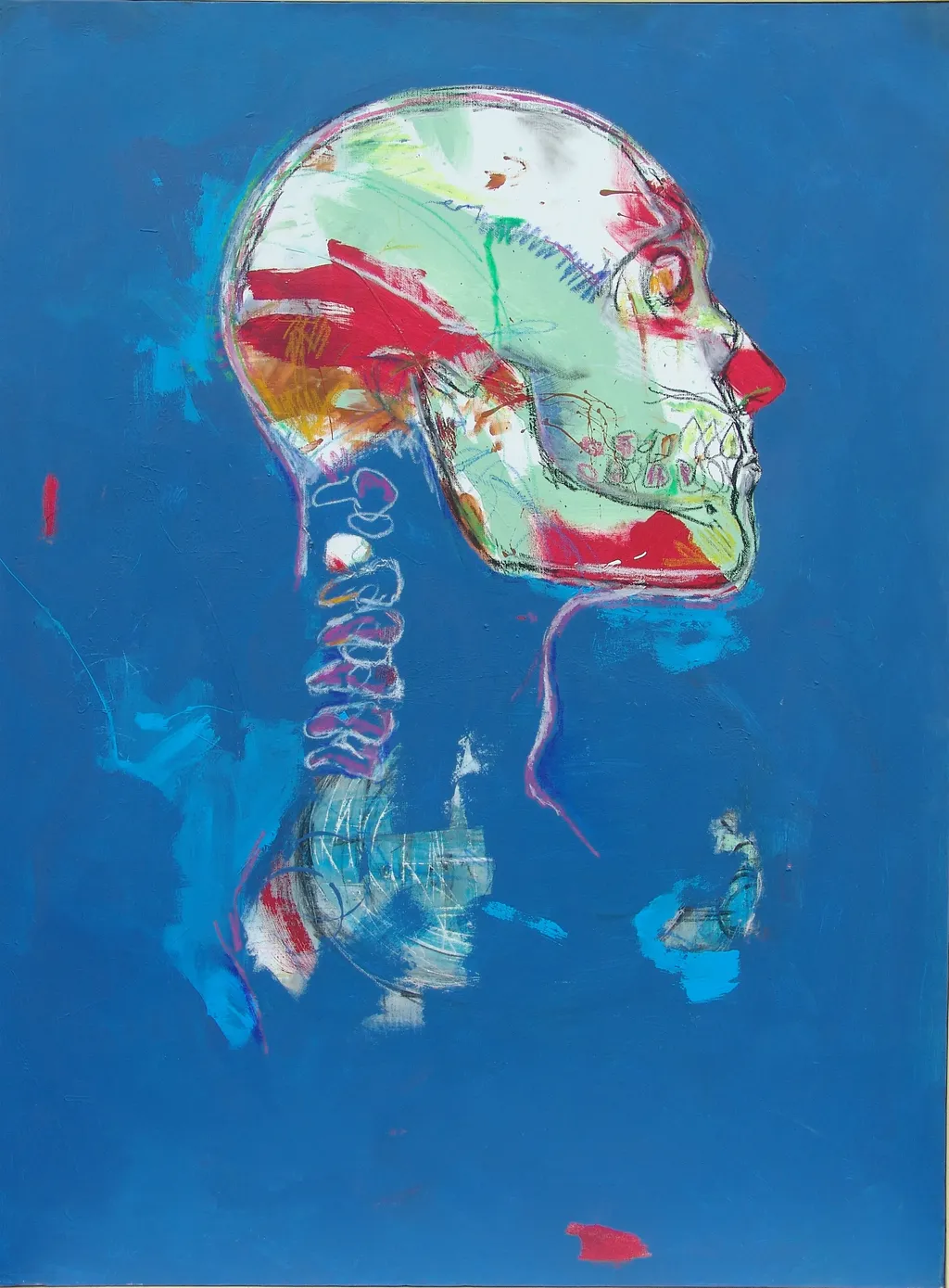 Radiographie rouge. 97x130cm