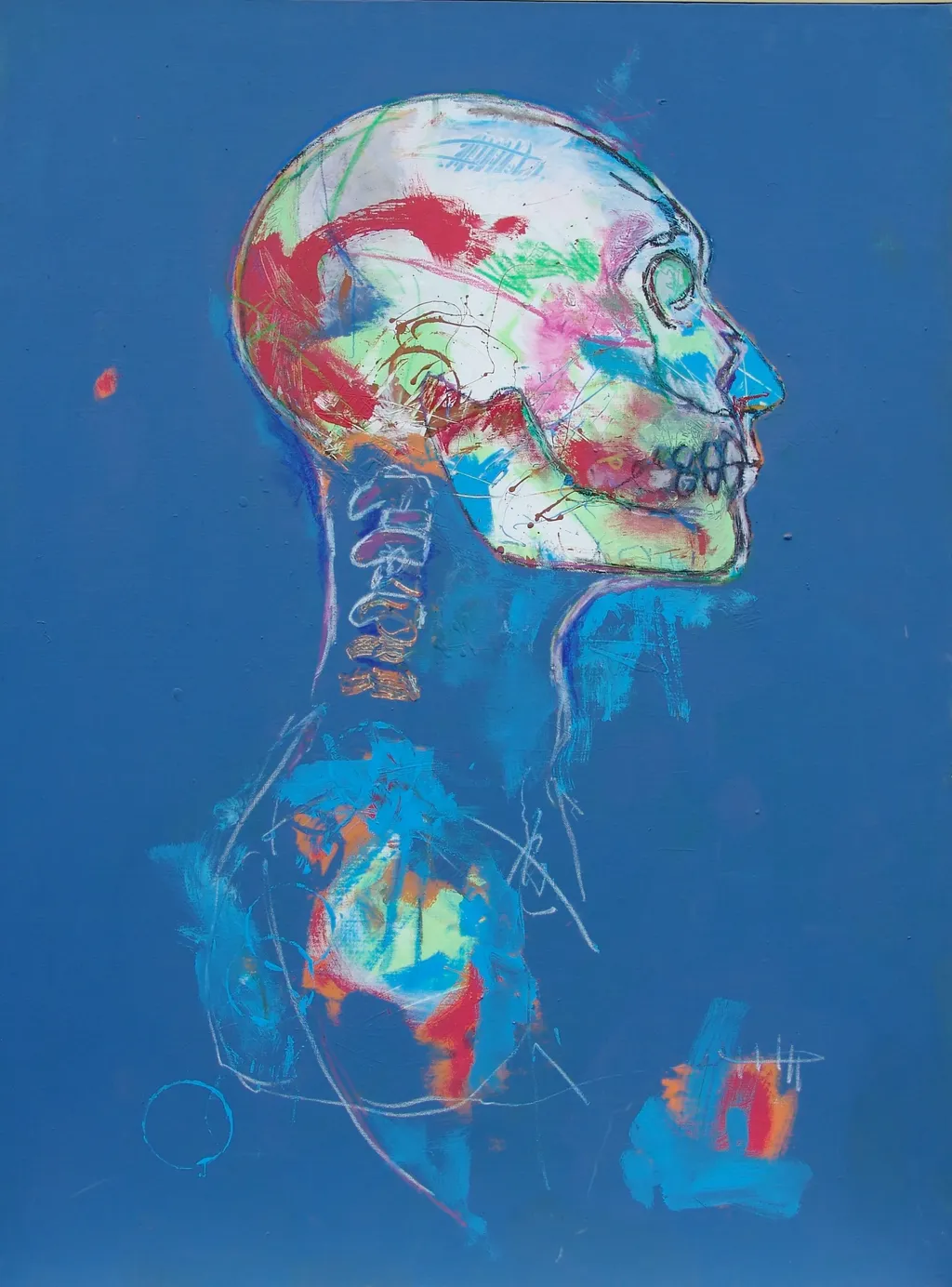 Radiographie bleue. 97x130cm